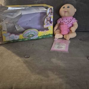 Cabbage Patch Kids Newborn Doll with Pink Polka Dot Outfit